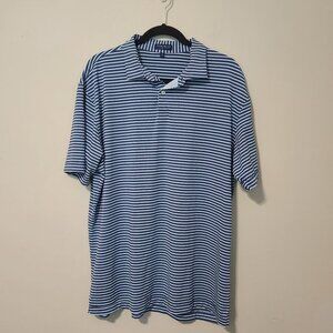 Peter Millar crown crafted  sz XL Men's short sleeve polo shirt stripes Golf act